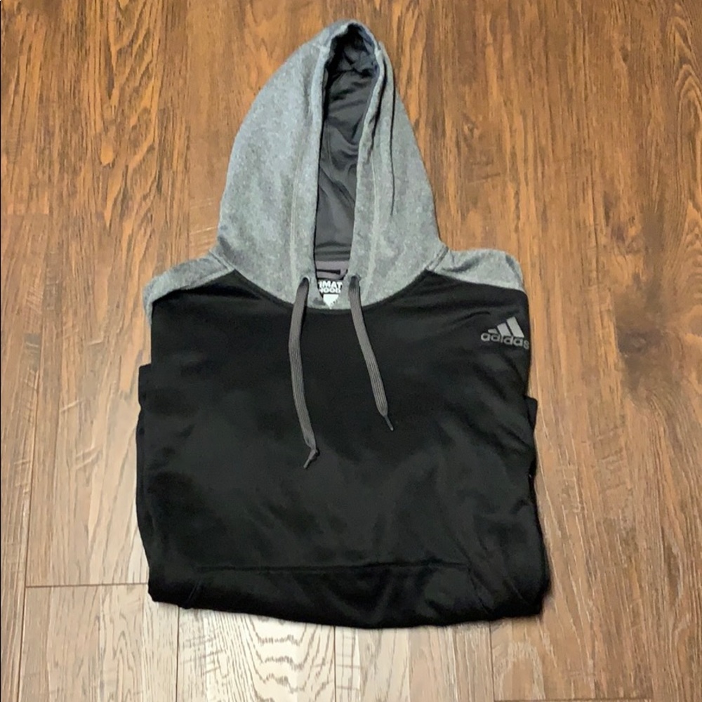Adidas black and gray hoodie